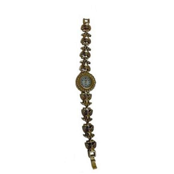 Vintage Vivani Quartz Watch Bracelet With Beautiful Gold Tone Angel Motif main image 4